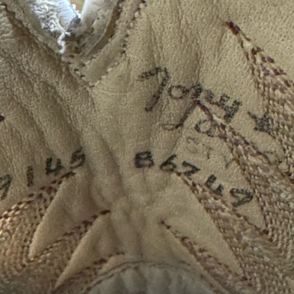 Tony Lama White and Purple Textured Heeled Boots. Made in Texas. - Picture 6 of 16